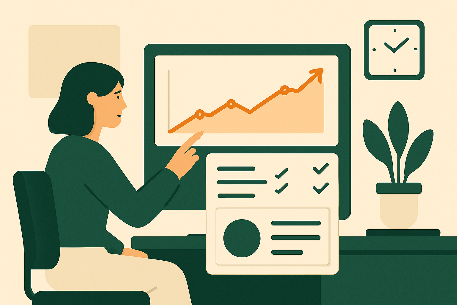 SEO client reporting dashboard showing monthly performance metrics, keyword rankings, and technical health status for agency clients